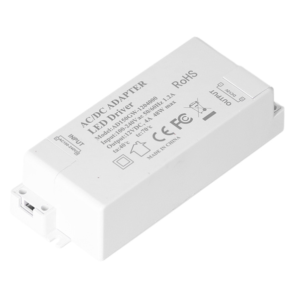 LED-driver DC12V 4A 48W LED-transformator Lampe Strømforsyning Transformator for hjem AC100-240V