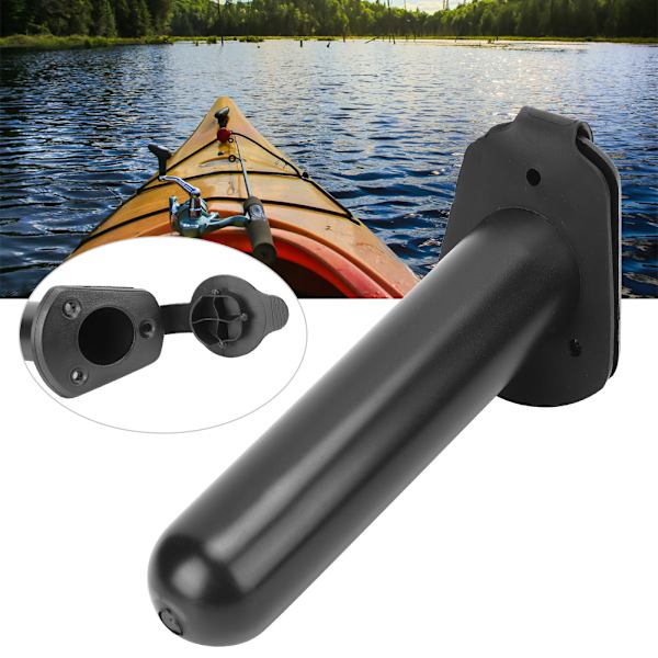 Kajakk Fiske Stang Holder Svart Flush Mount Rack Stativ Støtte for Kano Marin Båt
