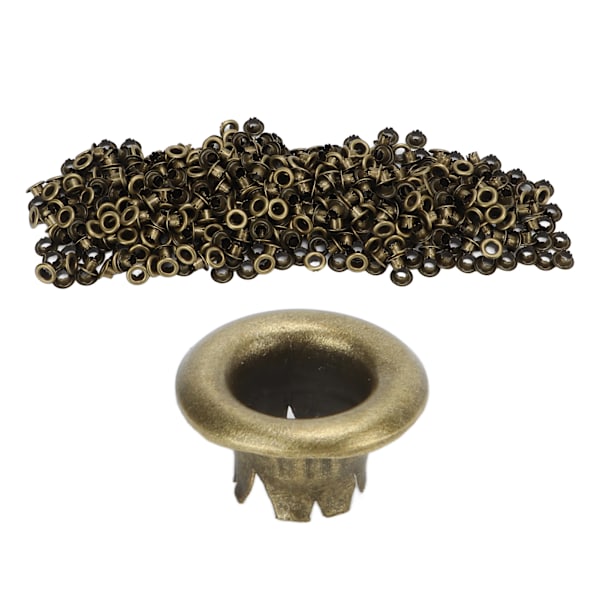 500 stk trykknapper i jernmateriale, flate, glatte, lyse overflater, lette, fargerike syknapper YK4/5‑004 (bronse)