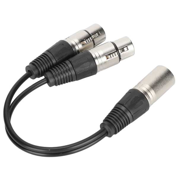 XLR han til dobbelt XLR hunkabel mikrofon Stereo balanceret forbindelsesledning til lydadapter Hvid 1m / 3.3ft