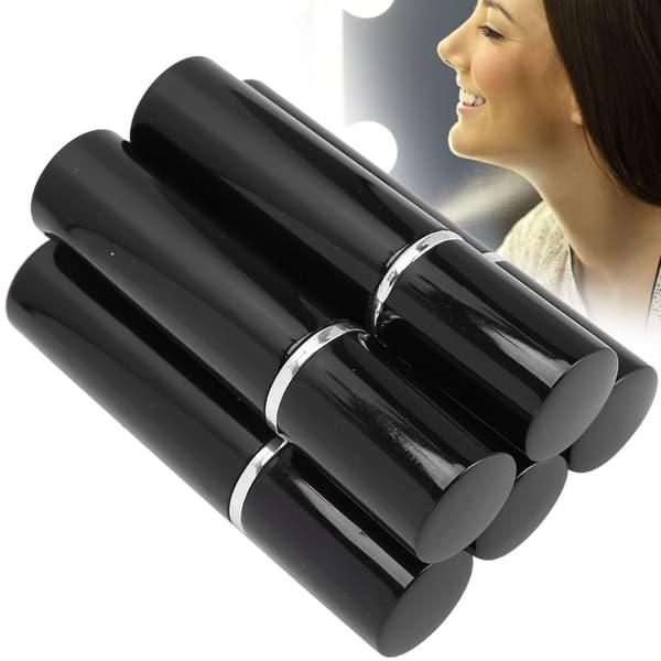 Påfyllbar Parfymesprayflaske i Aluminium Bærbar Tom Parfyme Atomizer 10ml x 5stk Svart