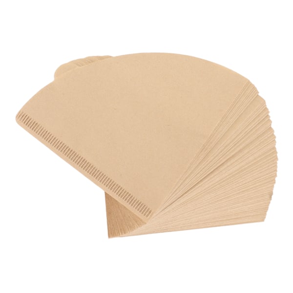 100 stk. engangs kaffefiltre i original farve, kegleformet kaffesil til hjemmet, 2-4 kopper