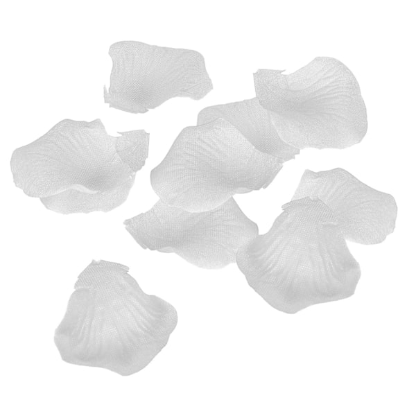 8 poser 120 stk/pose kunstige kronblader NonWoven falske kronblader familie bryllupsfest dekorasjoner (hvit)
