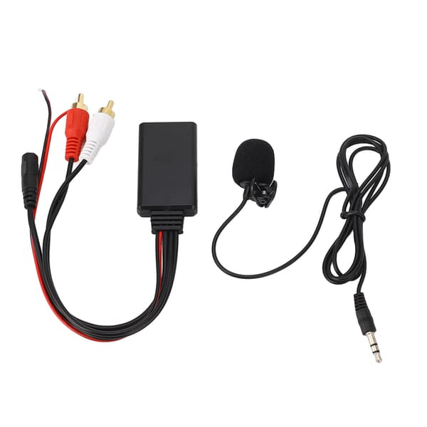 Bluetooth AUX-modul 2 RCA-kabeladapter med håndfri mikrofon til Alpine til Pioneer