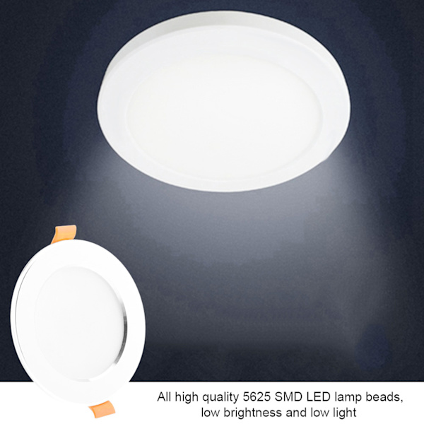 LED 7W Sensor Takmonterad Panel Lampa Människokroppsrörelsesensor Lampa AC85-265V