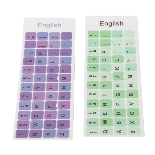 2st Tangentbordsdekaler Färgglada engelska språk Dammtät Vattentät beläggning PVC-material Dator Keycaps Stickers B