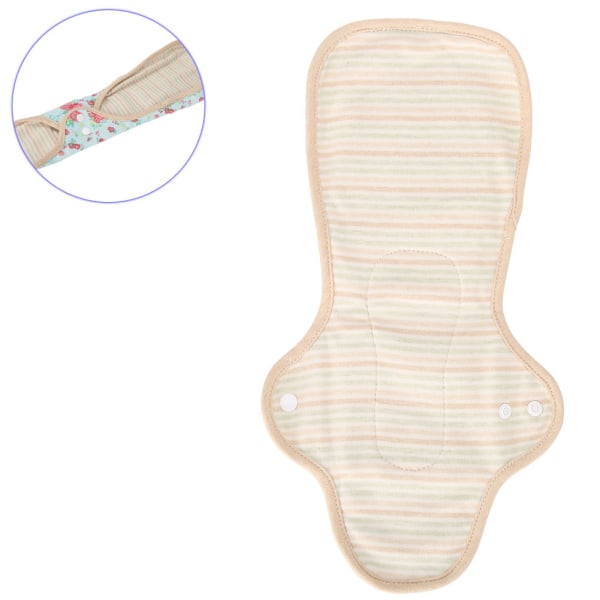Vaskbar klud menstruationspude Ventilatorformet vinge Genanvendelig hygiejnebind Trusseindlæg Grøn 350 mm