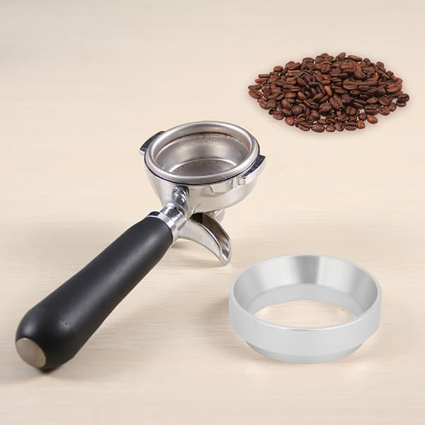 58mm Aluminium Universal Kaffedosering Ring Trakt Erstatning Kaffemaskin Tilbehør (Sølv)