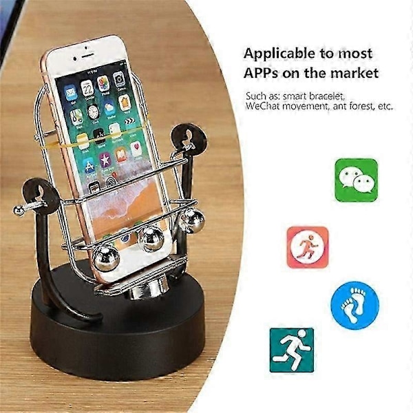 Automatisk Gång Swing Telefon Stegräknare Steppmaskin Drivs Med USB Rocker