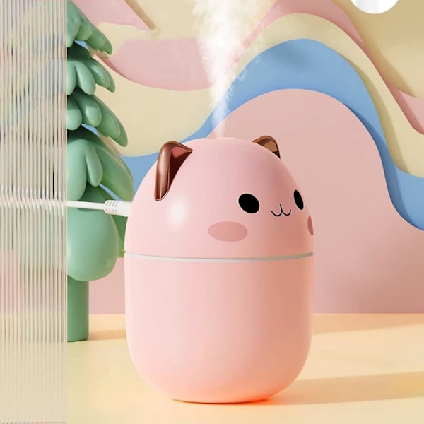 Sød Kawaii Aroma Diffuser Luftfugter med Lys Kølig Nat Tåge til Hjem Soveværelse Rensere 105.27*80.46*80.46MM