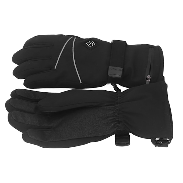 Oppvarmede hansker for ski, snowboard, elektriske oppvarmede hansker med batteri med 3 varmenivåer for ski for menn og kvinner XL