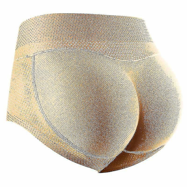 Sømløse Polstrede Slanke Shapewear Truser for Kvinner Hip Lift XL Naken