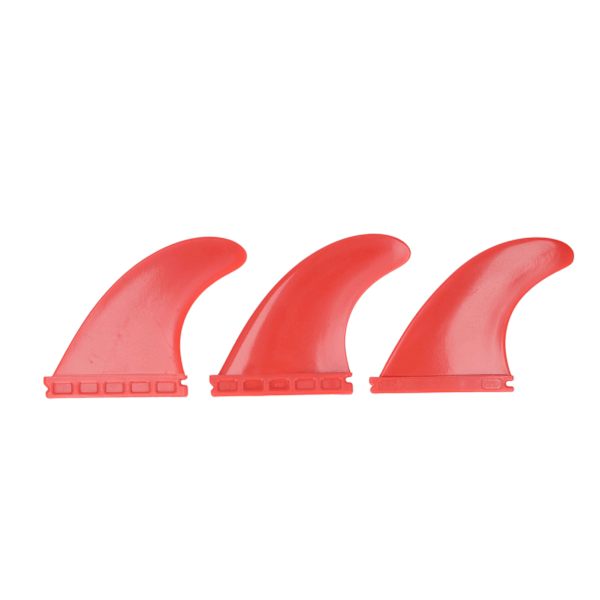 3 stk. Surfboard finner PVC Thruster finner Surfing Board tilbehør til Longboard Stand Up Paddle Rød