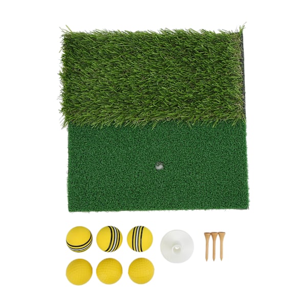 Treffematte Dual Grass Minigolftrening Øvingspute Launch Zone Treffgressmatte