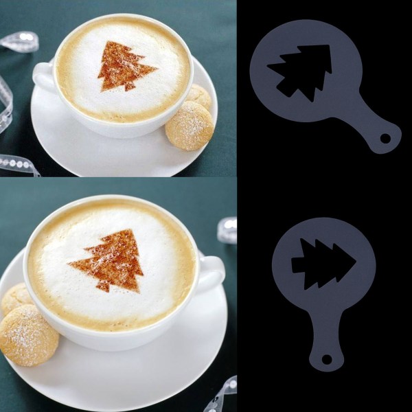Set i plast - 16 st för cappuccino, choklad, latte art gör det själv