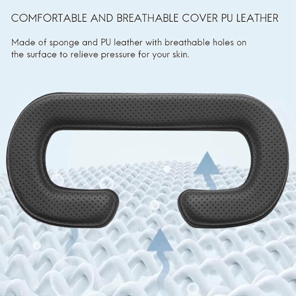 För Htc Vive Skydd Pu Läder, Skum För Htc Vive Headset Vr Ansiktsdyna Skydd Paket, Lätt Att Rengöra Zekai