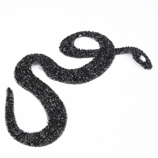 Käärmeen muotoiset strassit Trim Ribbon Mesh Wrap Roll Tee-se-itse vaatetarvikkeet Applikaatio (musta)
