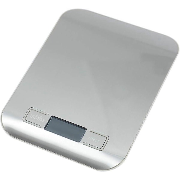 Digital køkkenvægt 10 kg 22 lbs, førsteklasses elektronisk køkkenvægt i rustfrit stål med LCD-display til madlavning i hjemmet