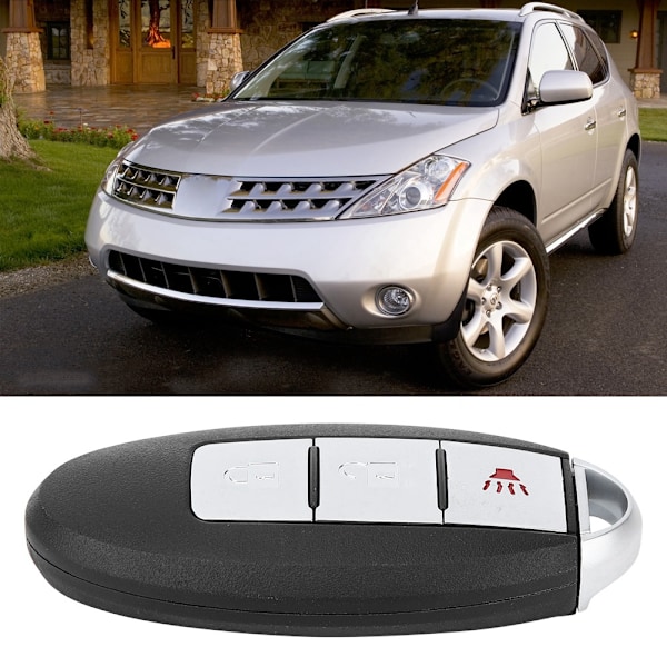 3-knappars fjärrkontroll för nyckellöst inträde till bil, passar till Nissan Murano 2003 2004 2005 2006 2007 KBRASTU15