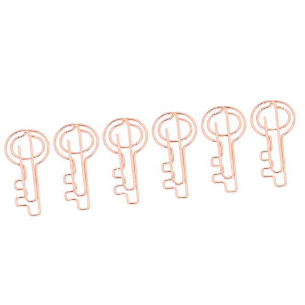 100 stk papirklips metall rosegull farge Urheen Design binders for kontorskole