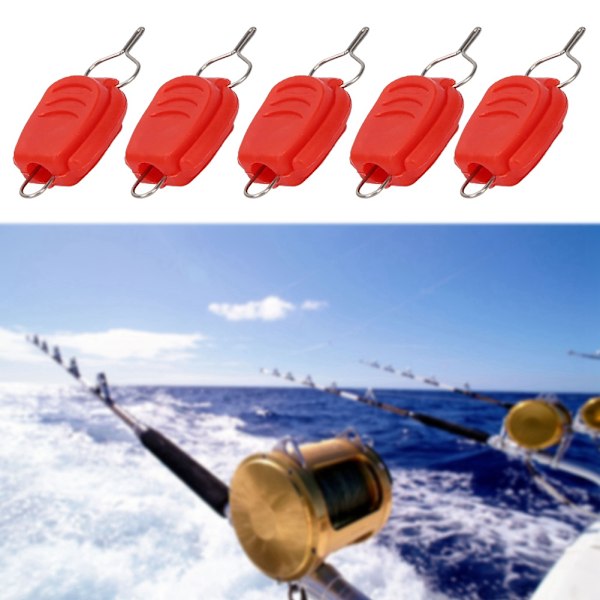 Baitcasting Rulle Fiske Linjehållare Klämma Spänne Stopper (Röd)