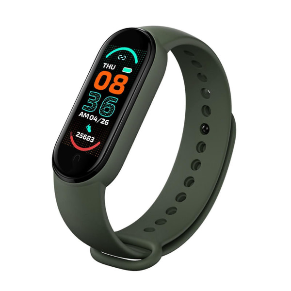 M6 Smart Fitness Tracker med puls- och blodtrycksövervakning