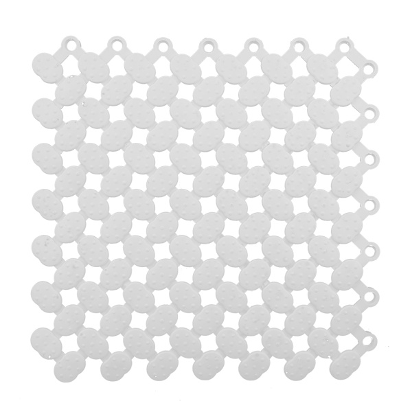 6 st 20x20cm halkfria sammanflätade golvmattor för kök badrum dusch pool balkong (vit)