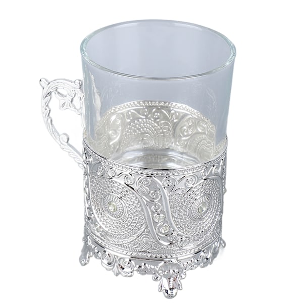 Ölmugg i legerat glas Matal ölkopp Samlarmugg Dekorativ whiskymugg ​​Dricksmugg för fars dag julfödelsedag Silver (Q18149)