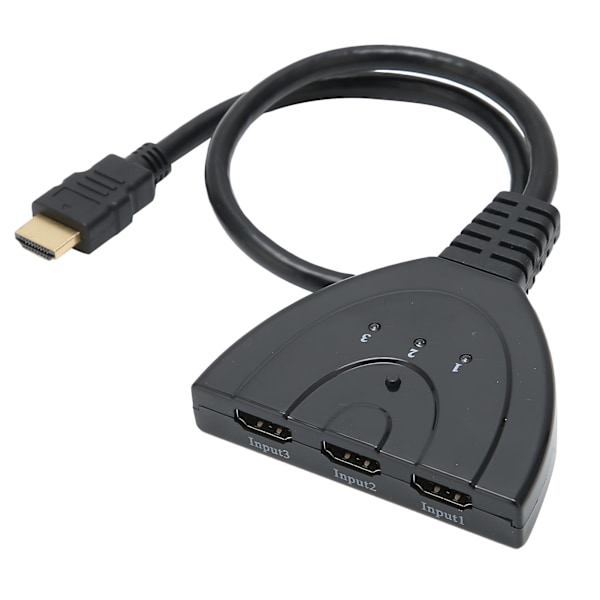 3-port High-Definition Multimedia Interface-switch 3 i 1 ud 1080P Hub-switcher Plug and Play Splitter-adapterkabel