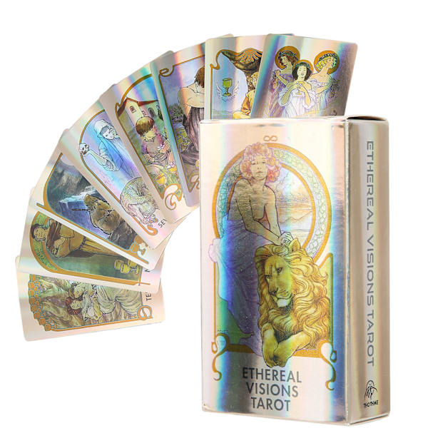 Tarotkortstokk Holografisk Engelsk Ethereal Visions Tarot Skjebne Spådom Brettspill Ethereal Visions Tarot