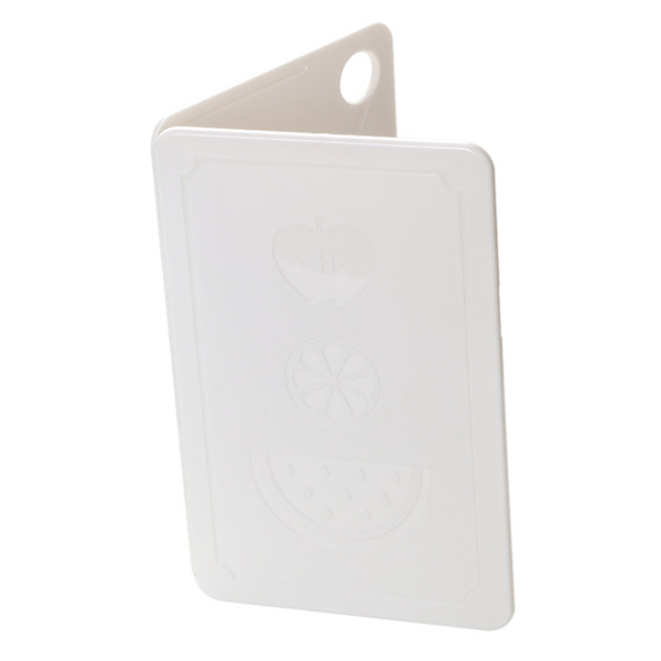 Hopfällbar köksskärbräda bärbar plastfrukthackbräda för utomhuspicknick camping nordisk ris vit 20x12,5x0,8cm