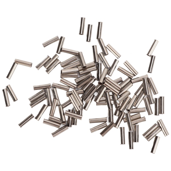100 stk Single Barrel Crimp Sleeves Kit Korrosionsbestandig God fiksering Fiskeline rørforbindelser til fiskeri 2.6