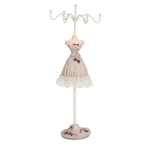 Mannekäng Klänning Smycken Display Stativ Modell Klänning Örhängen Halsband Smycken Organizer Dekorativ Smycken Dockhållare Typ 1