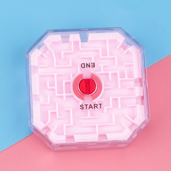 Färgglada 3D-pärlor Labyrinth Cube Toy - Rolig tidig pedagogisk leksak för barn