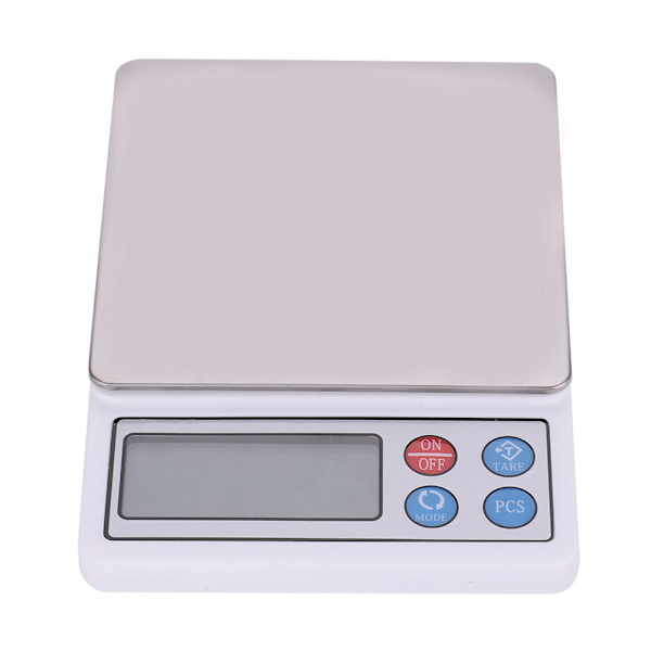 Høy presisjon LCD-skjerm digital elektronisk kjøkkenvekt for mat og fruktveie (3000g/0,1g)