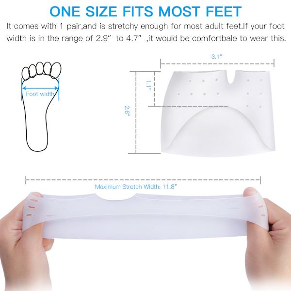 Bunion Corrector Pads Gel 1 pari Ball of Foot Pehmuste Jalkojen etupohjalliset jalkapöydän tukemiseen