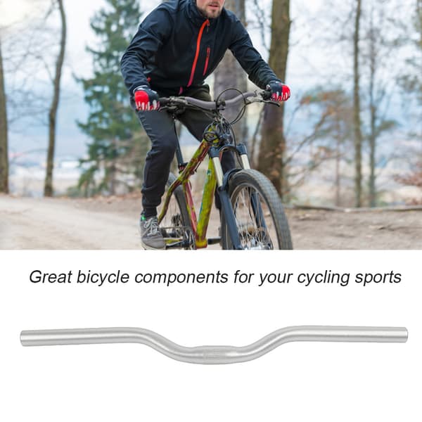 Aluminium Fixed Gear Sykkel Veis Sykkel Fixed Gear Riser Bar Styre 25.4mm*520mm (sølvfarget)