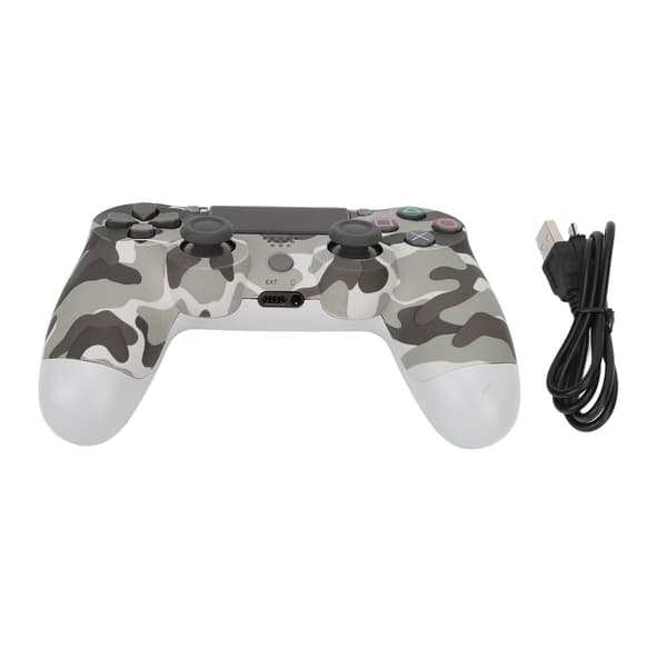 Spelkontroll Dubbel Vibration Känslig Trådlös Kontroll Gamepad för PS4 Slim Pro för PS5 Kamouflage Grå