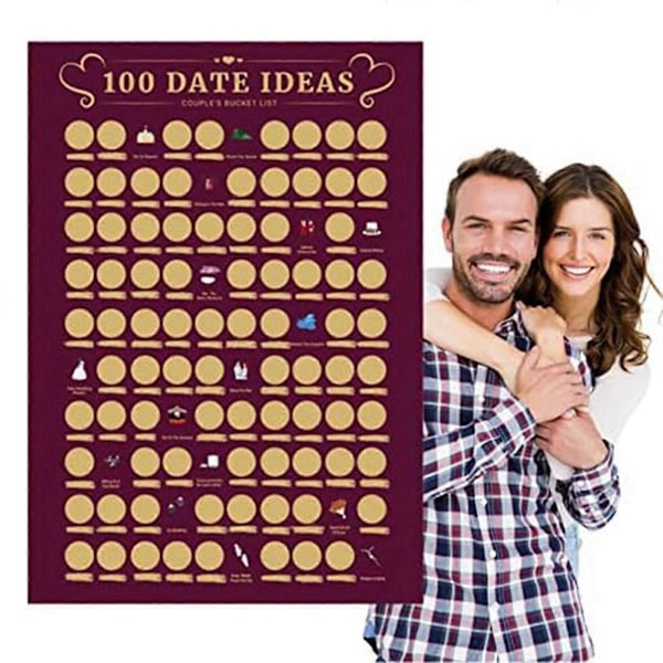 Dates Skrab Af Plakat, Valentinsdag Billedrumsindretning, Sort