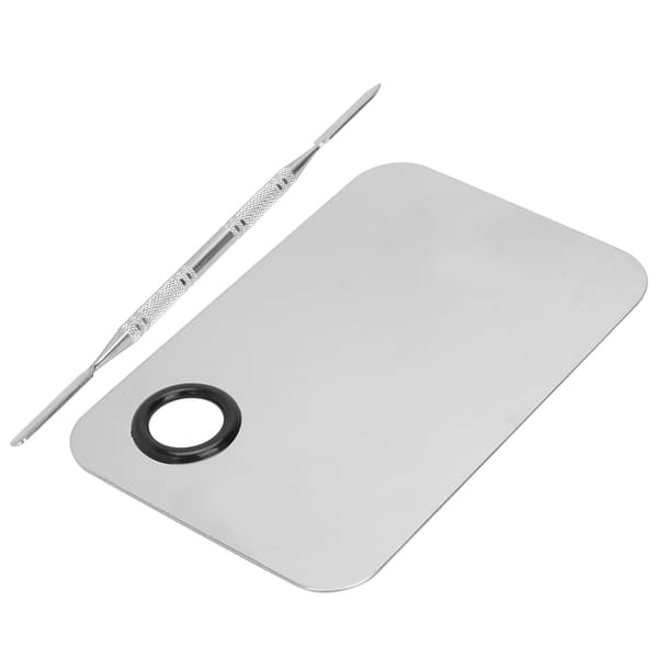 Makeup Mixing Palette Spatel Rustfrit Stål Foundation Læbestift Farveblandingspalet
