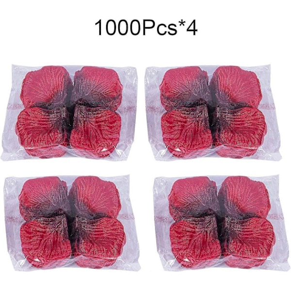 Passende 4000 stk. Kunstige Silke Hvite Roseblader For Bryllup, Valentinsdag, Fest, Jubileum
