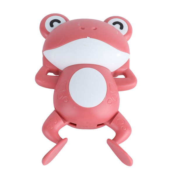 Baby Badleksaker Urverk Simning Söta Grodor Flytande Uppdragbara Badkar Leksaker för Barn (Rosa)