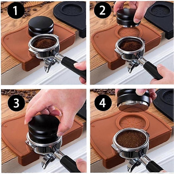 Kaffe jam pad silikone jam pad multifunktionel skridsikker slidstærk fortykkende brun pulver