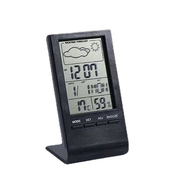 Sort LCD innendørs digitalt termo-hygrometer termometer