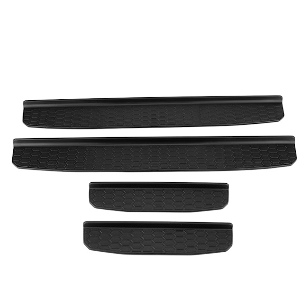 4 st Car Threshold Dekoration Trim Passar för Jeep Wrangler JK 4 Dörrar 2018+ Svart