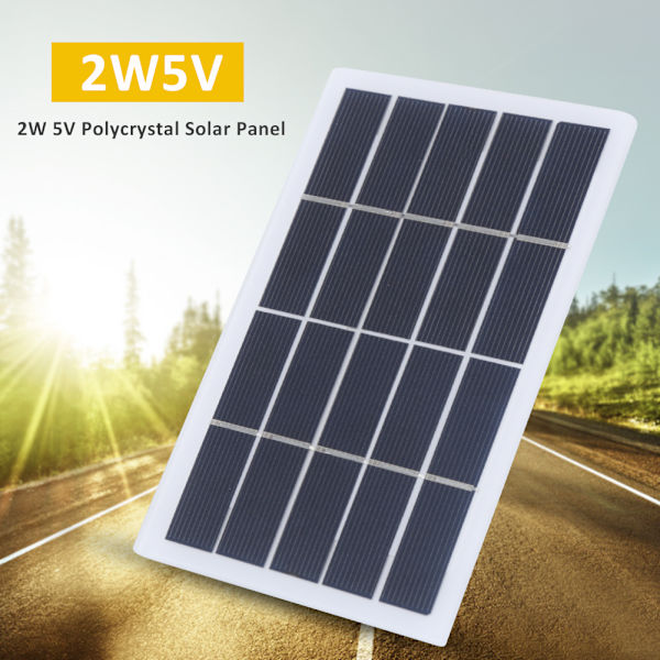 Utomhus bärbar 2W 5V polykristall solpanel laminerad panel solkomponent DIY laddare