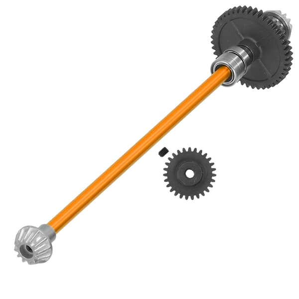 Fjärrkontroll Central Drivaxel Set Zinklegering Växel för WL 1/4 Modellbil 144001 (orange)