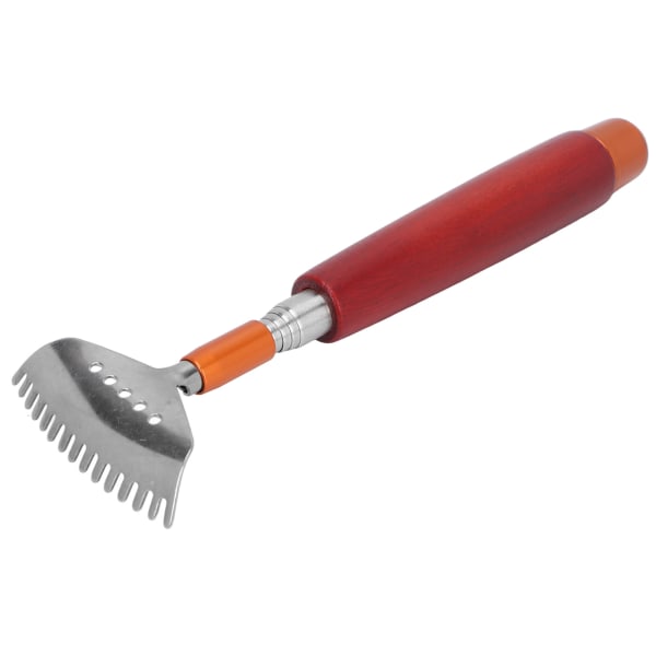 Back Scratcher Teleskopisk multifunktionell trähandtag Rostfritt stål Claw Roller Bead Massager