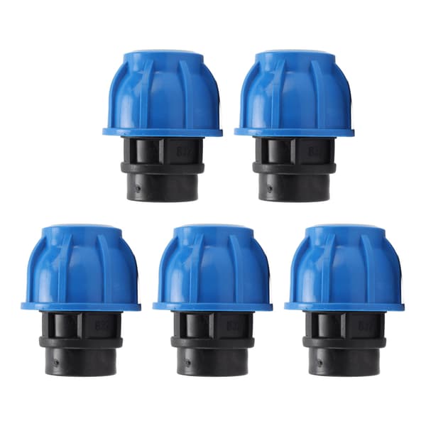 5 STK Rørleggerfittings Vannrør Hurtigkobling Koblingssett Innvendig Gjenge Rett Gjennom 32xG3/4