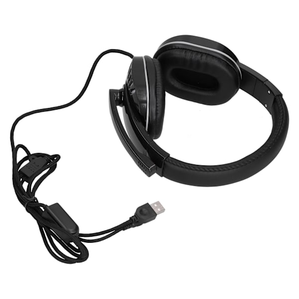 Spelhörlurar Ljusstarkt Trådbundet Headset med Brusreducerande Mikrofon för Spelkonsoll